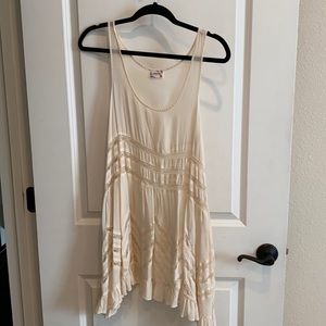 FREE PEOPLE cream and lace tank tunic